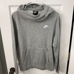 Nike Men's Light Gray Hoodie Sweater